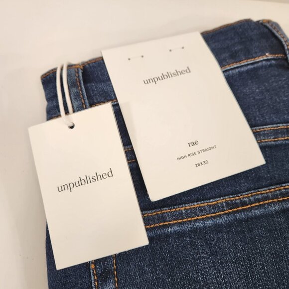 Unpublished Rae High Rise Straight Leg Jeans NWT - Picture 4 of 12